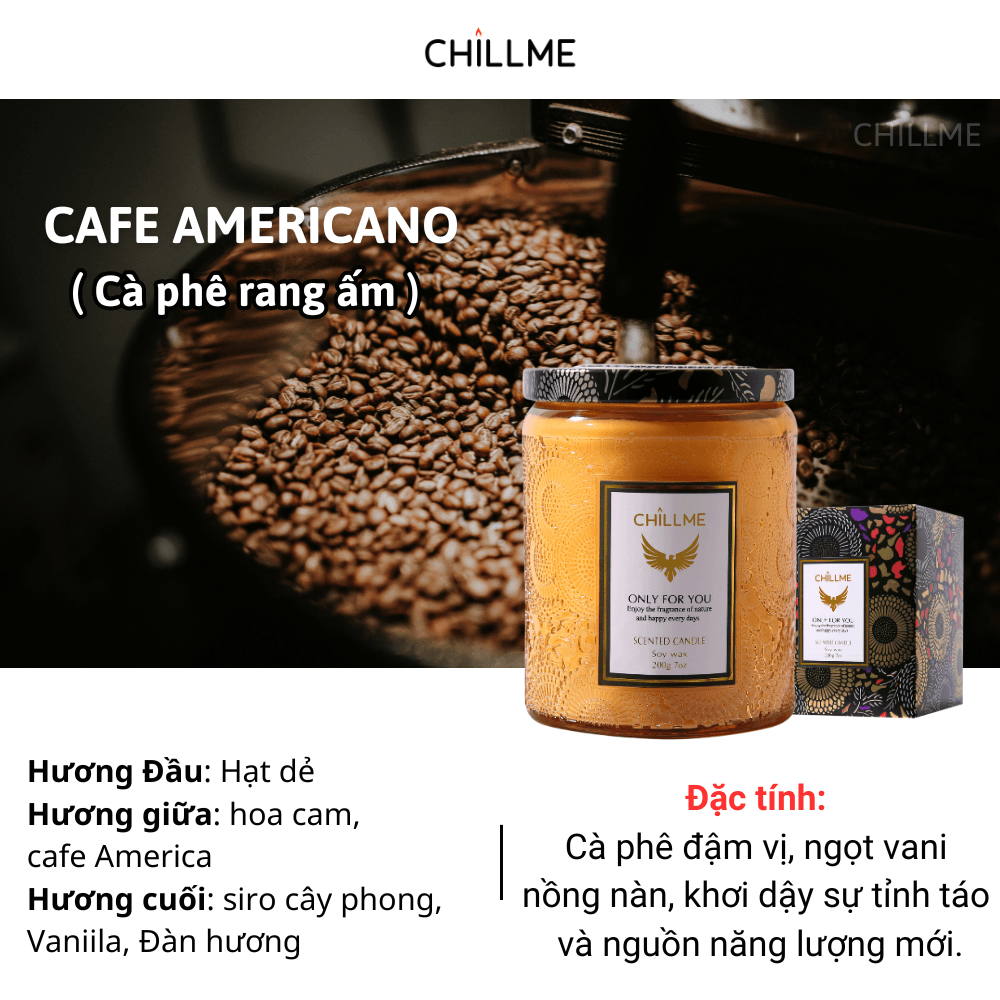  Nến thơm phòng tinh dầu chillme Luxury 400g ( 200g sáp ) organic không khói dễ ngủ trang trí - LXR 