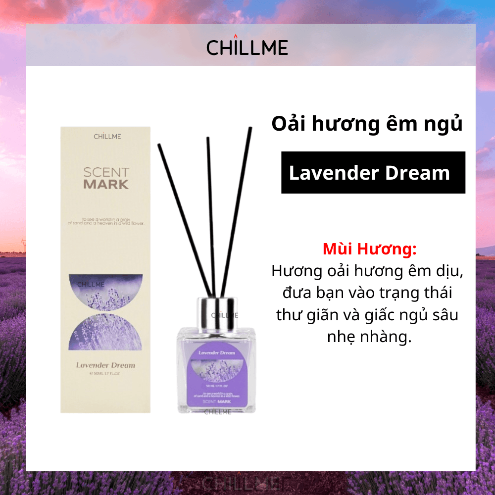  Lọ tinh dầu thơm phòng khuếch tán 50ml Chillme que gỗ hương trái cây khử mùi thư giãn quà tặng Reed Diffuser 