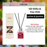  Lọ tinh dầu thơm phòng khuếch tán 50ml Chillme que gỗ hương trái cây khử mùi thư giãn quà tặng Reed Diffuser 