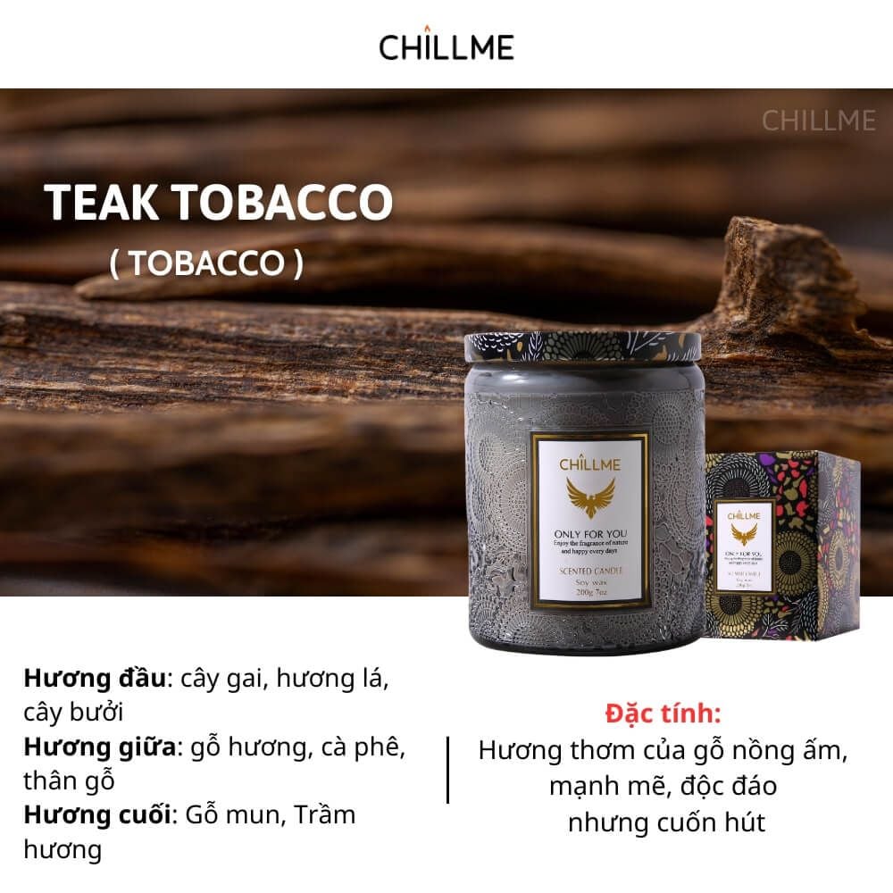  Nến thơm phòng tinh dầu chillme Luxury 400g ( 200g sáp ) organic không khói dễ ngủ trang trí - LXR 