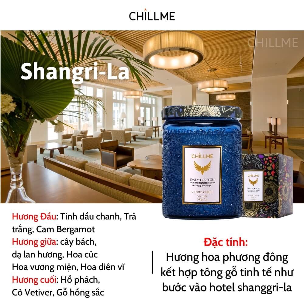  Nến thơm phòng tinh dầu chillme Luxury 400g ( 200g sáp ) organic không khói dễ ngủ trang trí - LXR 
