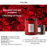  Nến thơm phòng tinh dầu chillme Luxury 400g ( 200g sáp ) organic không khói dễ ngủ trang trí - LXR 