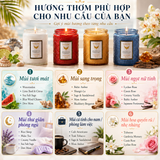  Nến thơm phòng tinh dầu chillme Luxury 400g ( 200g sáp ) organic không khói dễ ngủ trang trí - LXR 