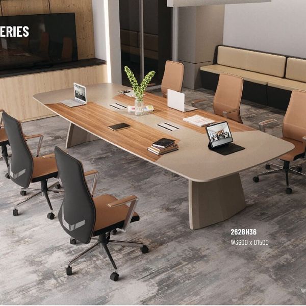 Bàn họp 3m6 chân sắt hiện đại 262BH36