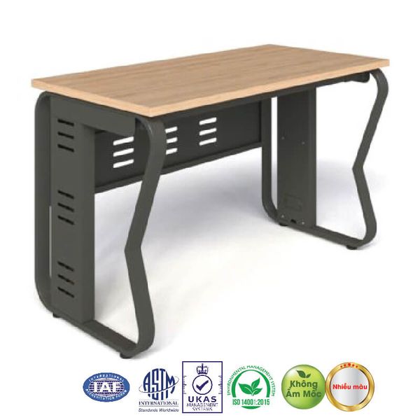 Bàn làm việc chân sắt 1m2 có yếm 1903.1B12-Y