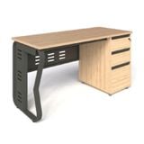 Bàn làm việc chân sắt 1m2 có yếm và hộc 3 ngăn kéo 1903.1B12H6