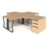 Cụm Bàn Làm Việc chân sắt 1903BL14-4H