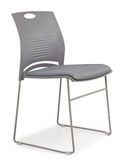 Ghế tựa chân mạ inox mặt nhựa bọc đệm GT2410B-M