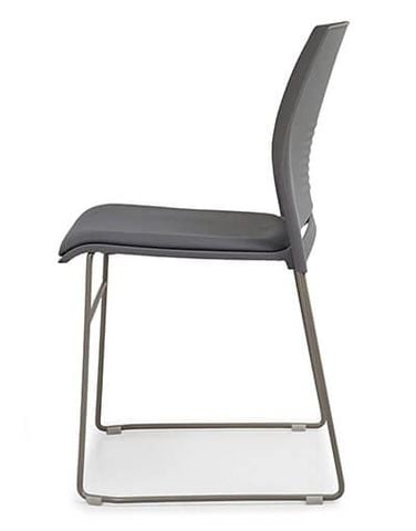 Ghế tựa chân mạ inox mặt nhựa bọc đệm GT2410B-M