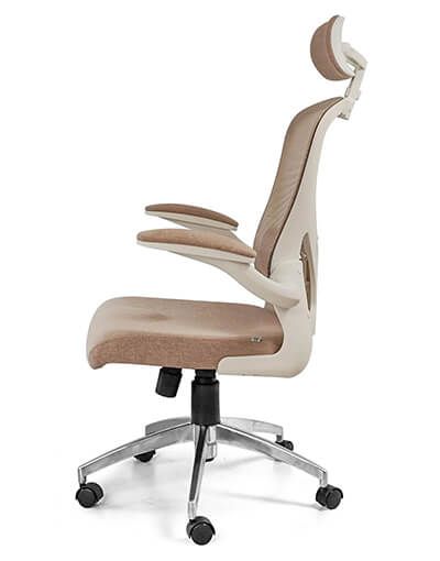 Ghế Xoay lưới tay gấp mở nhựa trắng GX2414BT