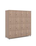 Tủ looker gỗ để đồ 16 ngăn Cánh gỗ có khóa TJ-16GK