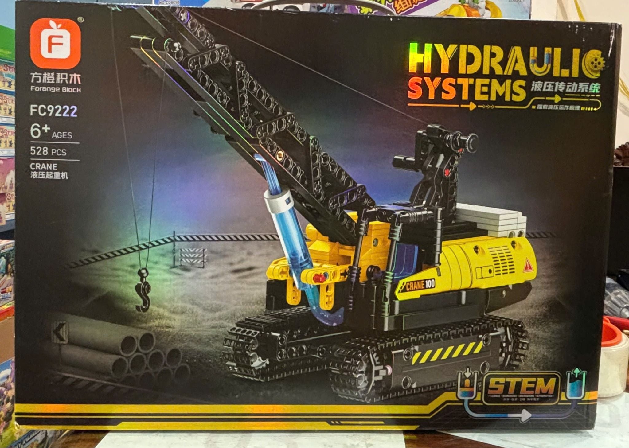  Đồ chơi lắp ráp: Bộ Xây Dựng Thủy Lực - Cần Cẩu No. FC9222 và Xe Đào No. FC9221 