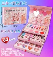  ( ĐỌC KỸ MÔ TẢ ) Đồ chơi nhập vai : Bộ đồ chơi trang điểm công chúa IG3145 (60 món), 3ages+, No. IG3145 