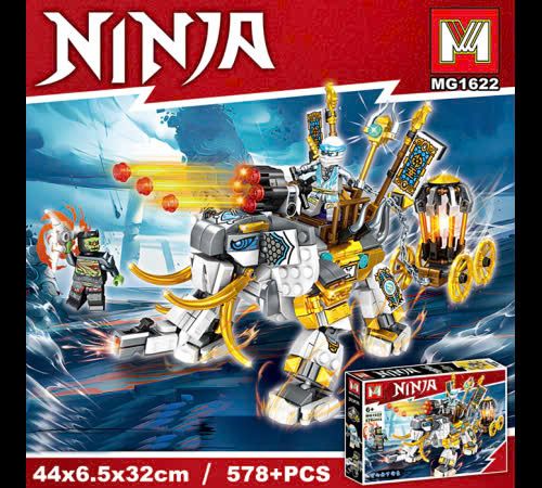  Đồ chơi lắp ráp : Bộ mô hình Ninja – Voi Chiến Thần, 578 mảnh, 6ages+, No. MG1622 