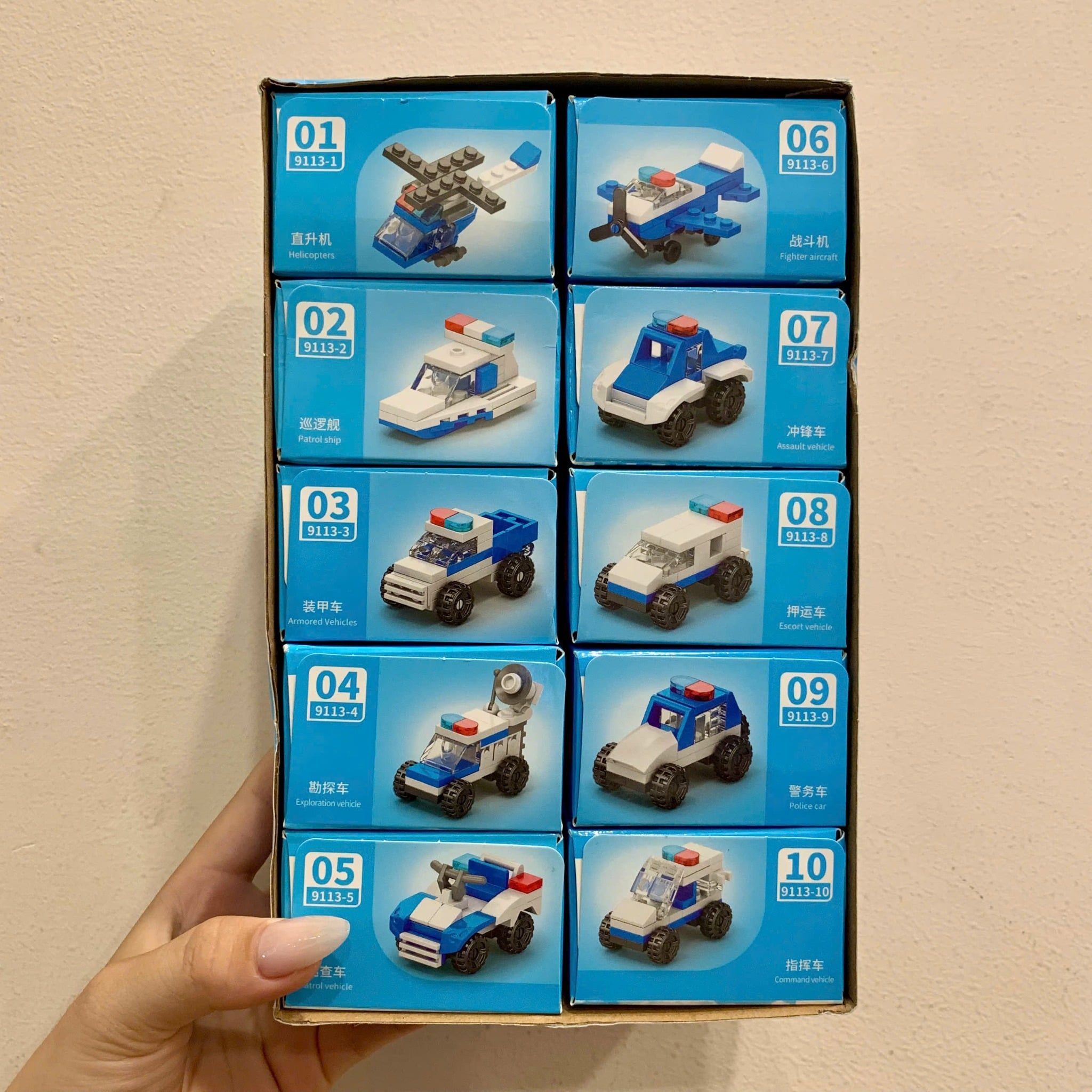 Đồ chơi lắp ráp : Full set 10 mô hình lắp ráp nhiều mẫu 10in1, 6ages+, No. 9100,01,03,04,05,07,08,10,13,16,18 