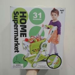  Đồ chơi nhập vai : XE ĐẨY SIÊU THỊ ĐỒ CHƠI CHO BÉ 31 CHI TIẾT – CÓ TAY CẦM ĐIỀU CHỈNH, 3ages+, No. H533A 