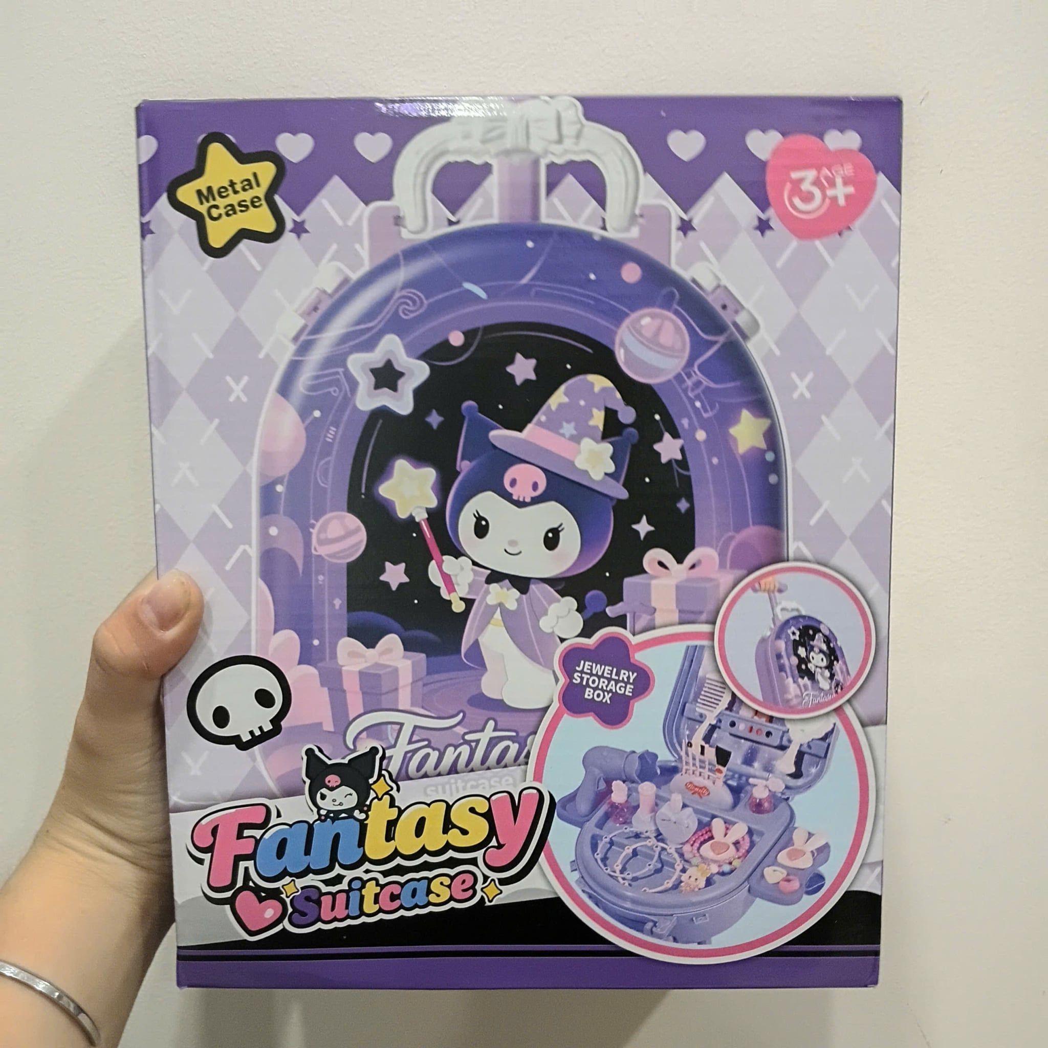  Đồ chơi nhập vai : Bộ đồ chơi vali kéo trang điểm Kuromi và Melody cho bé FANTASY SUITCASE, 3ages+, No. DN2200 