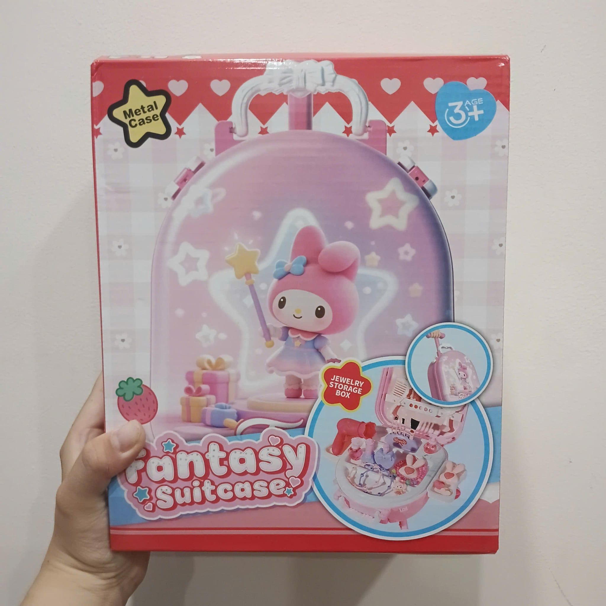  Đồ chơi nhập vai : Bộ đồ chơi vali kéo trang điểm Kuromi và Melody cho bé FANTASY SUITCASE, 3ages+, No. DN2200 