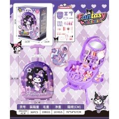  Đồ chơi nhập vai : Bộ đồ chơi vali kéo trang điểm Kuromi và Melody cho bé FANTASY SUITCASE, 3ages+, No. DN2200 