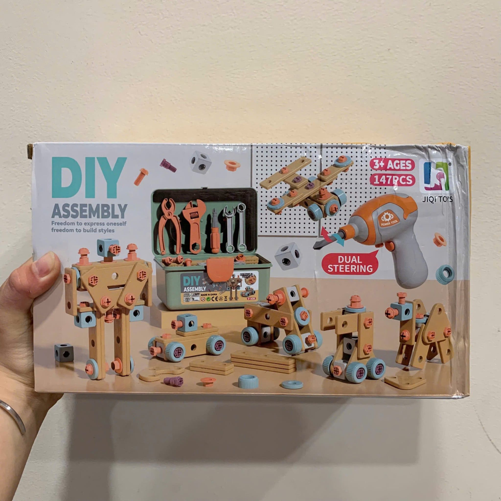  Đồ chơi lắp ráp : Bộ DIY Assembly (dụng cụ sửa chữa), 147 chi tiết, 3ages+, No. 923 