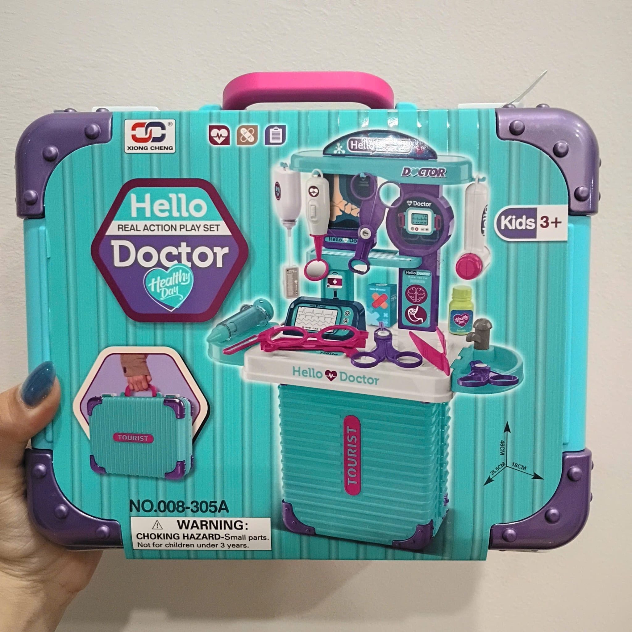  Đồ chơi nhập vai : BỘ ĐỒ CHƠI BÁC SĨ HELLO DOCTOR – VALI 3 TRONG 1, 3ages+, No. 008-305A 