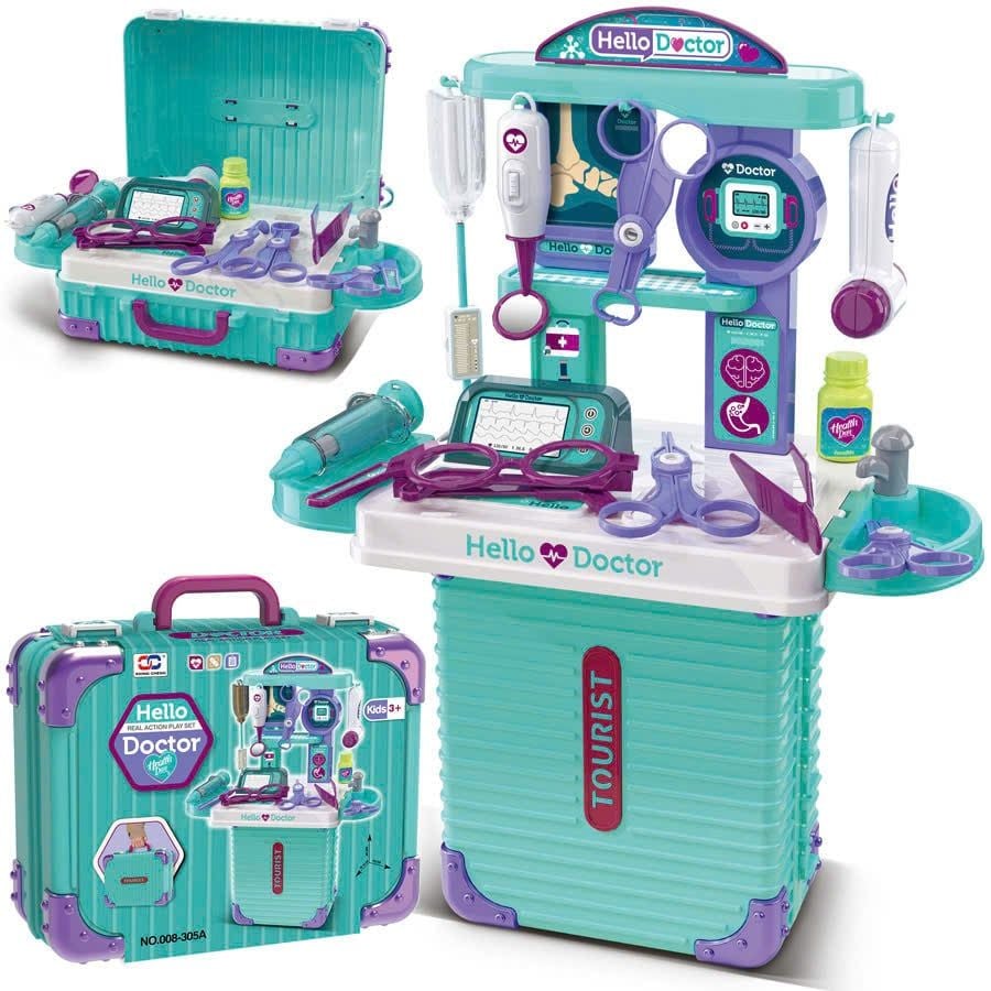  Đồ chơi nhập vai : BỘ ĐỒ CHƠI BÁC SĨ HELLO DOCTOR – VALI 3 TRONG 1, 3ages+, No. 008-305A 