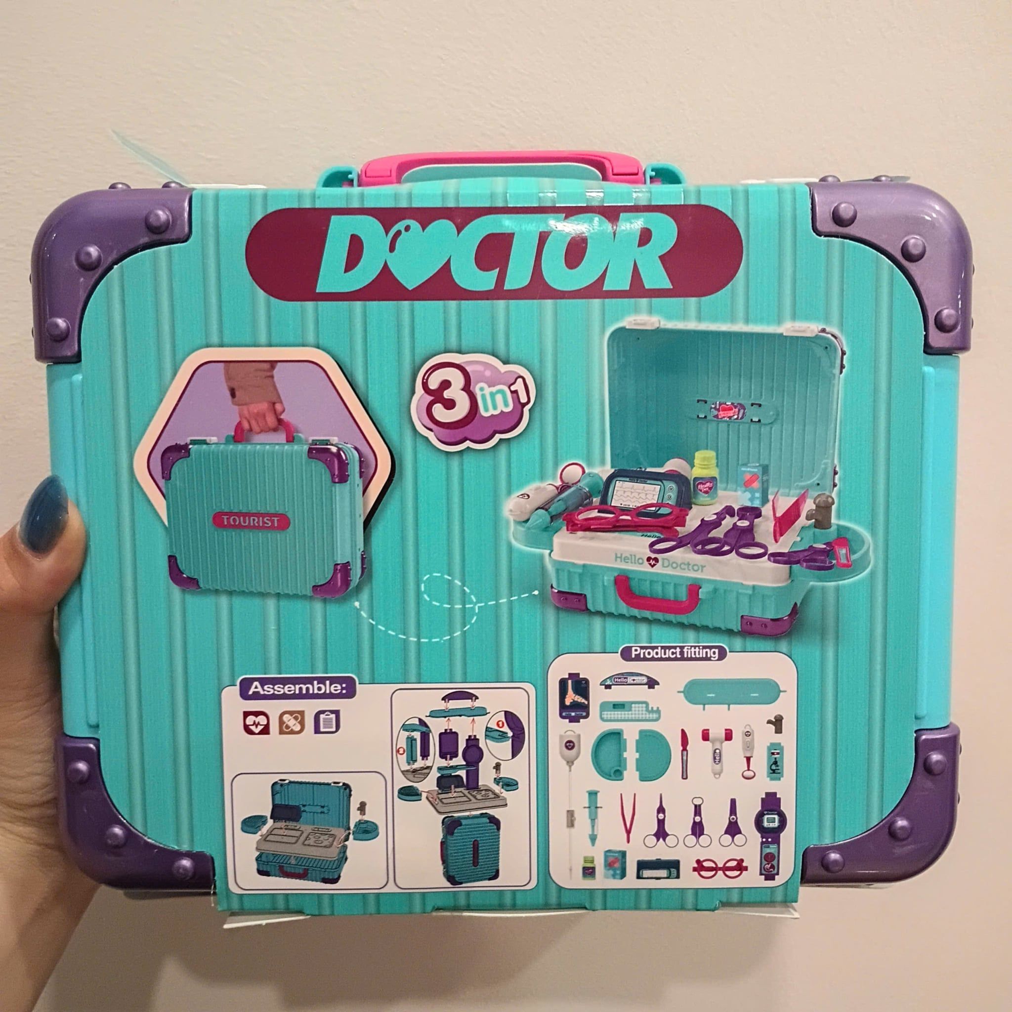  Đồ chơi nhập vai : BỘ ĐỒ CHƠI BÁC SĨ HELLO DOCTOR – VALI 3 TRONG 1, 3ages+, No. 008-305A 