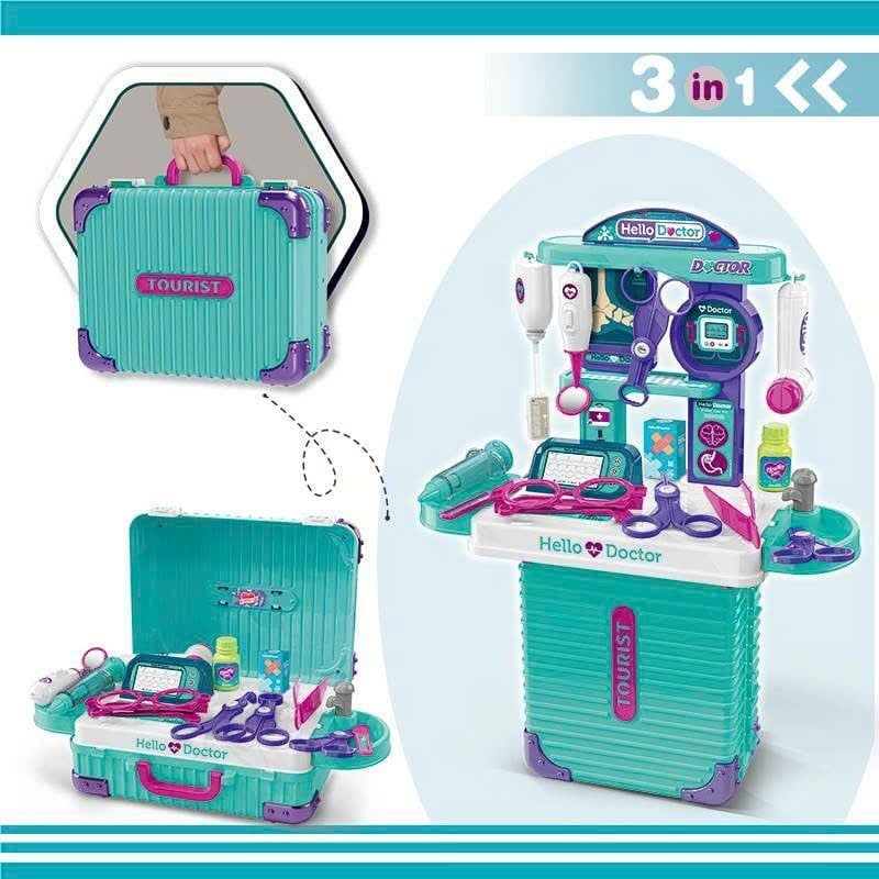  Đồ chơi nhập vai : BỘ ĐỒ CHƠI BÁC SĨ HELLO DOCTOR – VALI 3 TRONG 1, 3ages+, No. 008-305A 