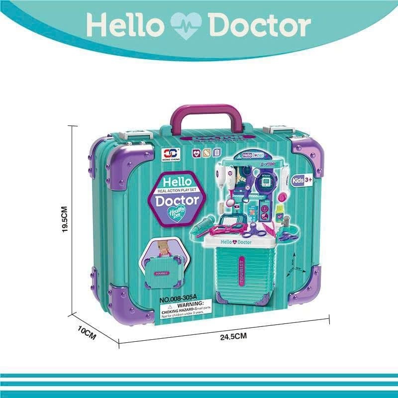  Đồ chơi nhập vai : BỘ ĐỒ CHƠI BÁC SĨ HELLO DOCTOR – VALI 3 TRONG 1, 3ages+, No. 008-305A 