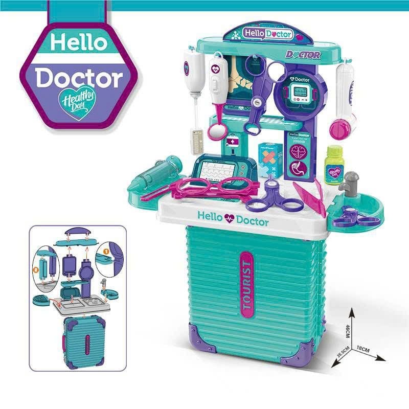  Đồ chơi nhập vai : BỘ ĐỒ CHƠI BÁC SĨ HELLO DOCTOR – VALI 3 TRONG 1, 3ages+, No. 008-305A 