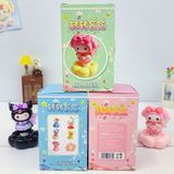  BLINDBOX : Mô hình đế hoa thỏ tím, thỏ trắng, thỏ hồng, gấu vàng xoay xoay đáng yêu, 3ages+ No. 66680 