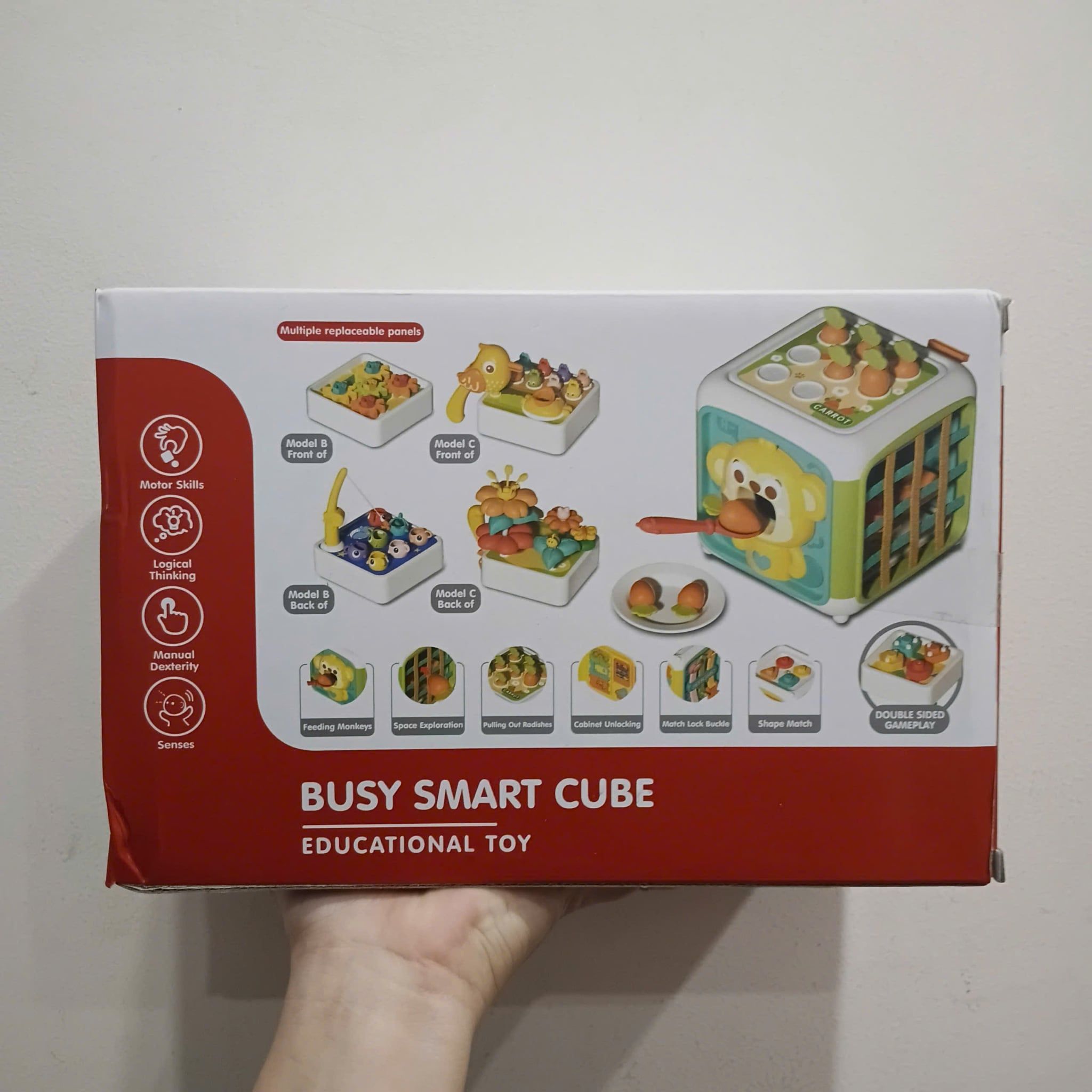  Đồ chơi vận động : KHỐI LẬP PHƯƠNG 6 MẶT CHÚ KHỈ BẬN RỘN – BUSY SMART CUBE, 3ages+, No. YL562A 