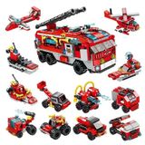  Đồ chơi lắp ráp : Bộ mô hình xe cứu hỏa PANLOS BRICK – City Fire Truck 12in1, 561pcs, 6ages+, No. 633016 