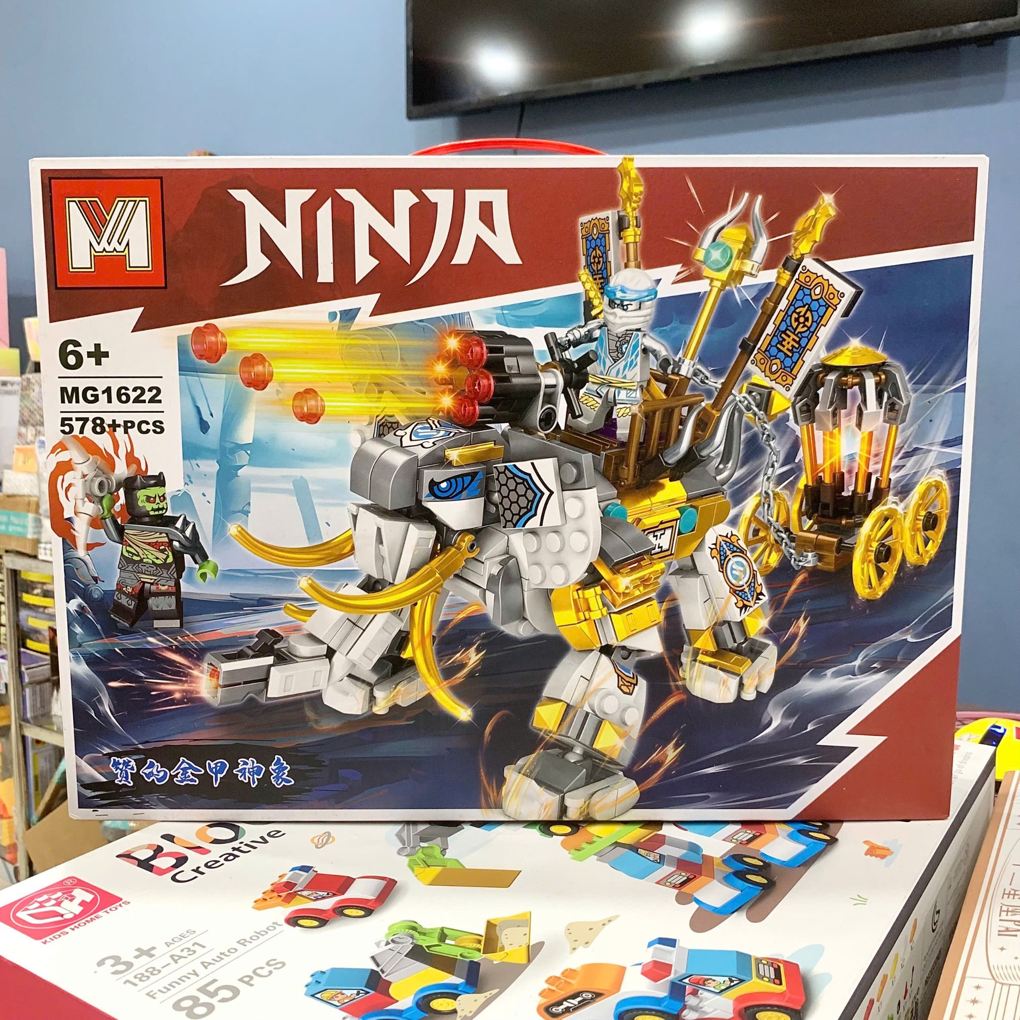  Đồ chơi lắp ráp : Bộ mô hình Ninja – Voi Chiến Thần, 578 mảnh, 6ages+, No. MG1622 