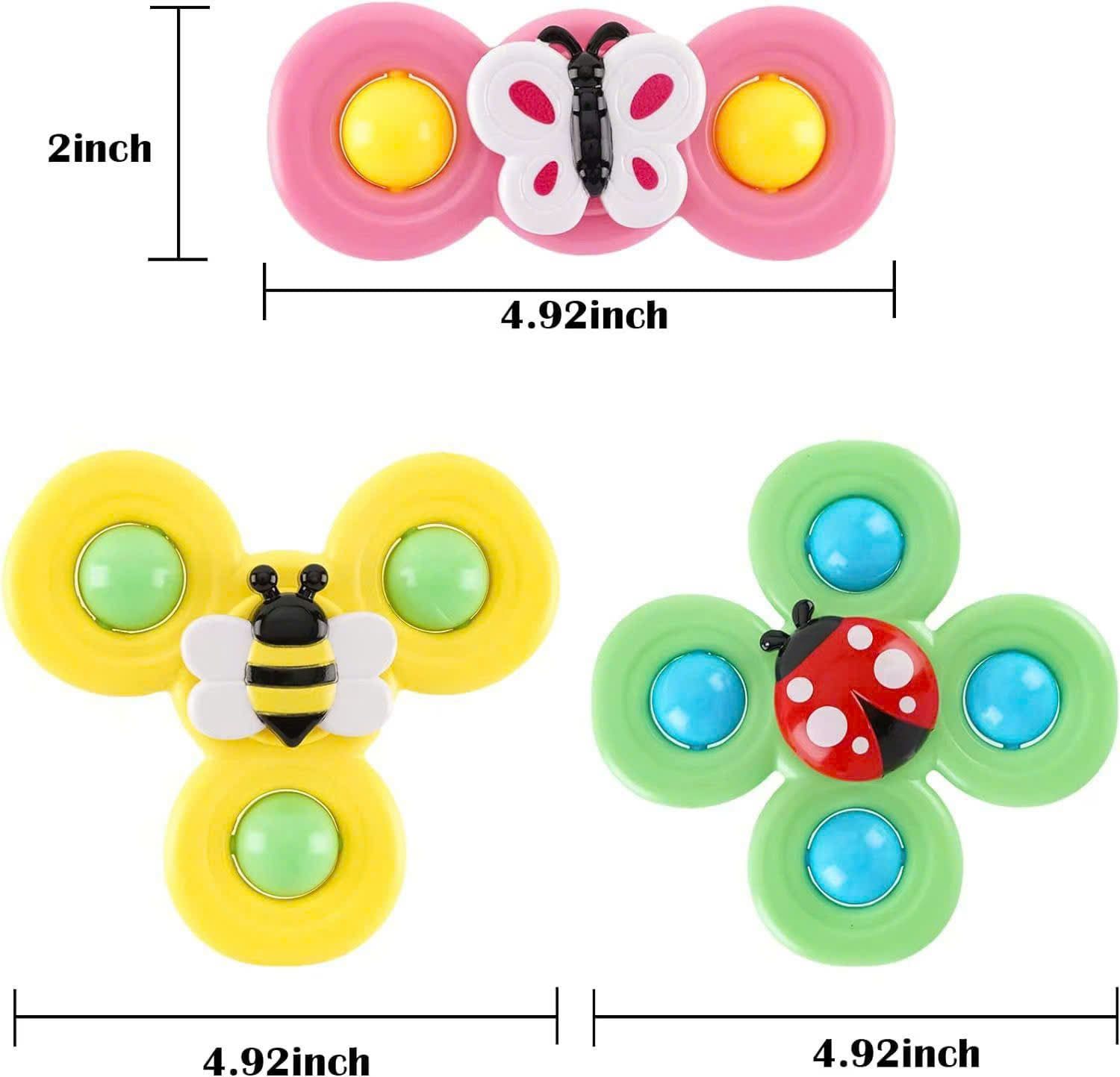  Đồ chơi vận động : SET 3 CON QUAY HÌNH ĐỘNG VẬT CHO BÉ – SUCTION CUP SPINNING TOYS (18M+), No. ME-042 