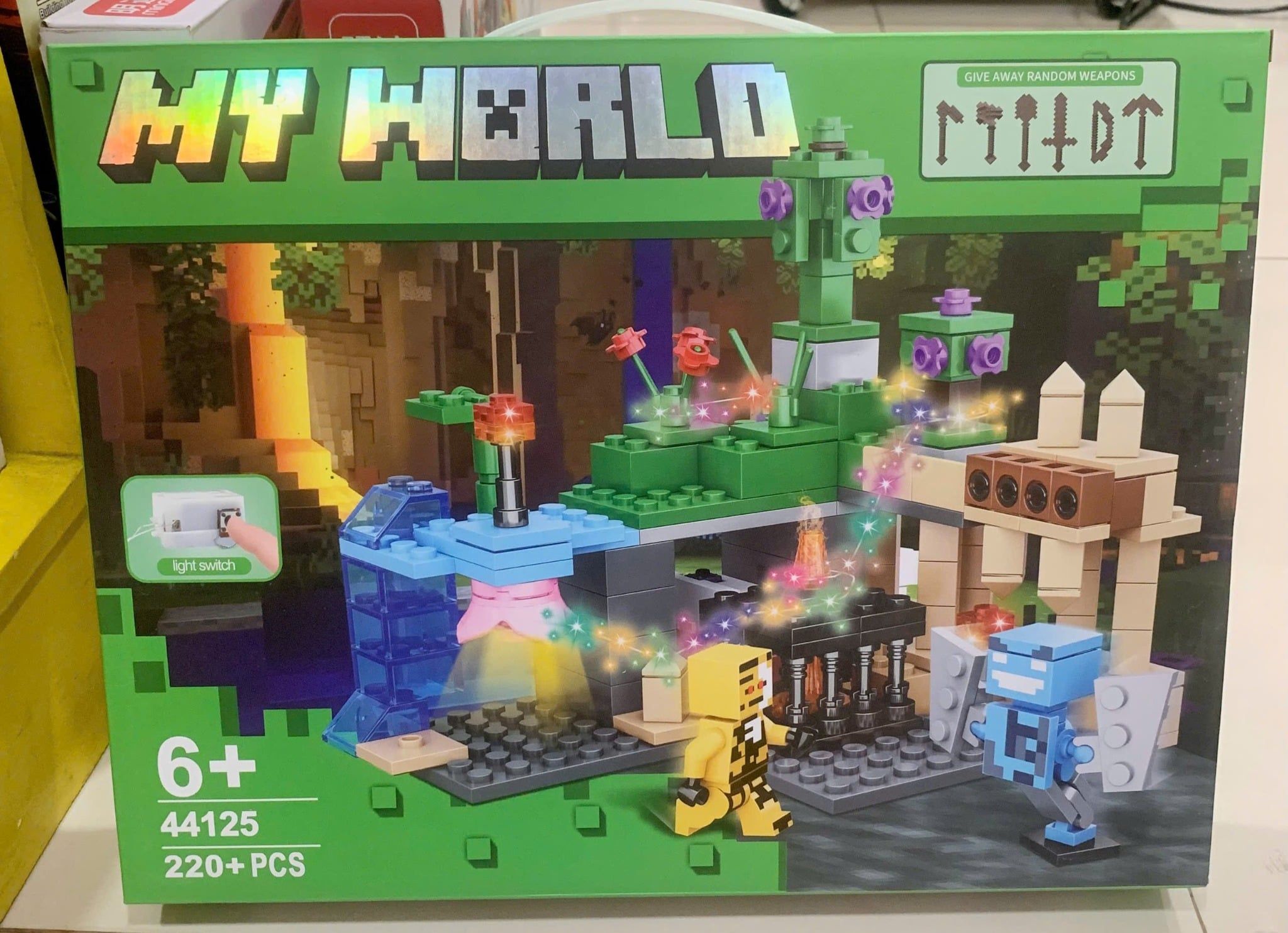  Đồ chơi lắp ráp: Bộ xếp khối My World Có Đèn LED 220Pcs 6+Ages No. 44125 ,44126 