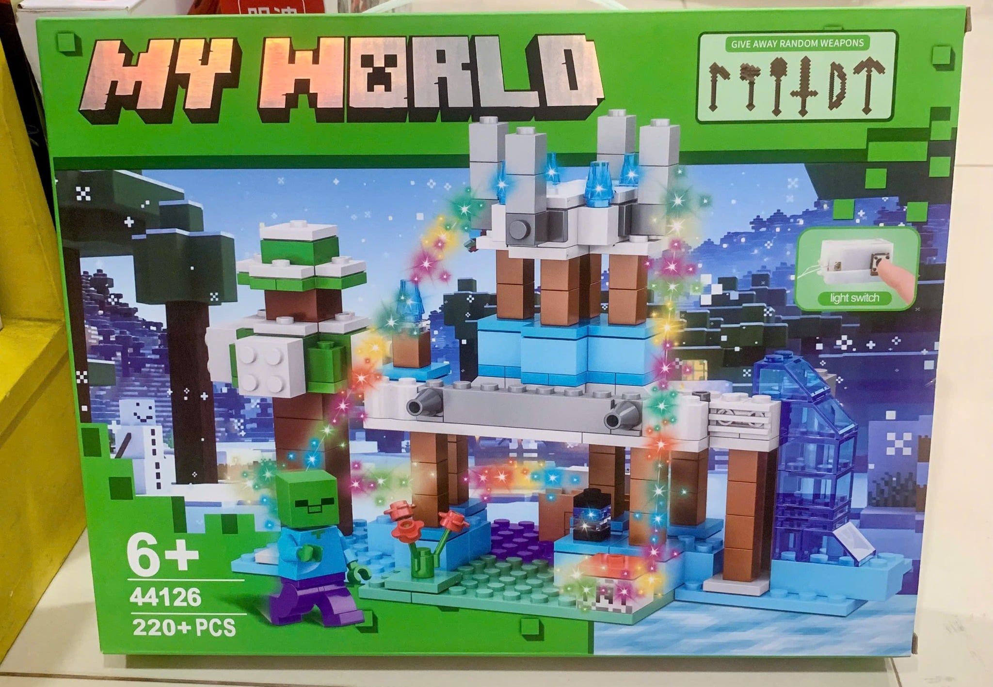  Đồ chơi lắp ráp: Bộ xếp khối My World Có Đèn LED 220Pcs 6+Ages No. 44125 ,44126 