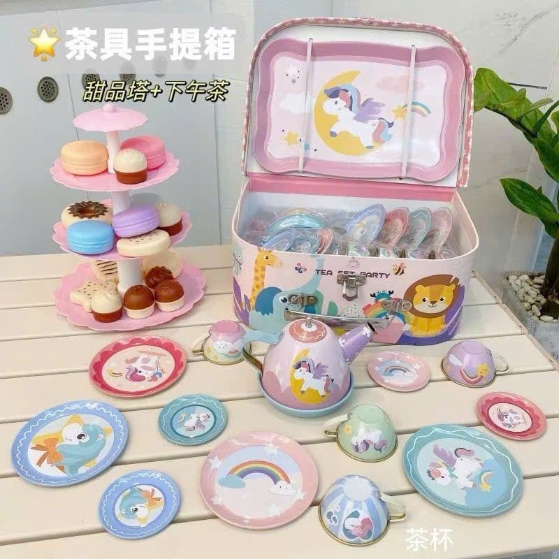  Đồ chơi nhập vai: Bộ Vali tách trà Hươu Cao Cổ 3Ages+ No. 86-22TC 