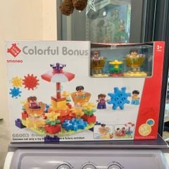  Đồ chơi lắp ráp: COLORFUL BONUS Đu Quay Dùng Pin No. 66003 49PCS Age3+ 