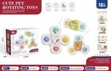  Đồ chơi vận động : Bộ 3 con xoay hình con vật dễ thương cho bé (18+M), No. FXB-18 