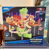  Đồ chơi lắp ráp : đường đua dịch vụ xe ô tô sửa chữa và rửa xe , 3ages+, No. JP588-3 