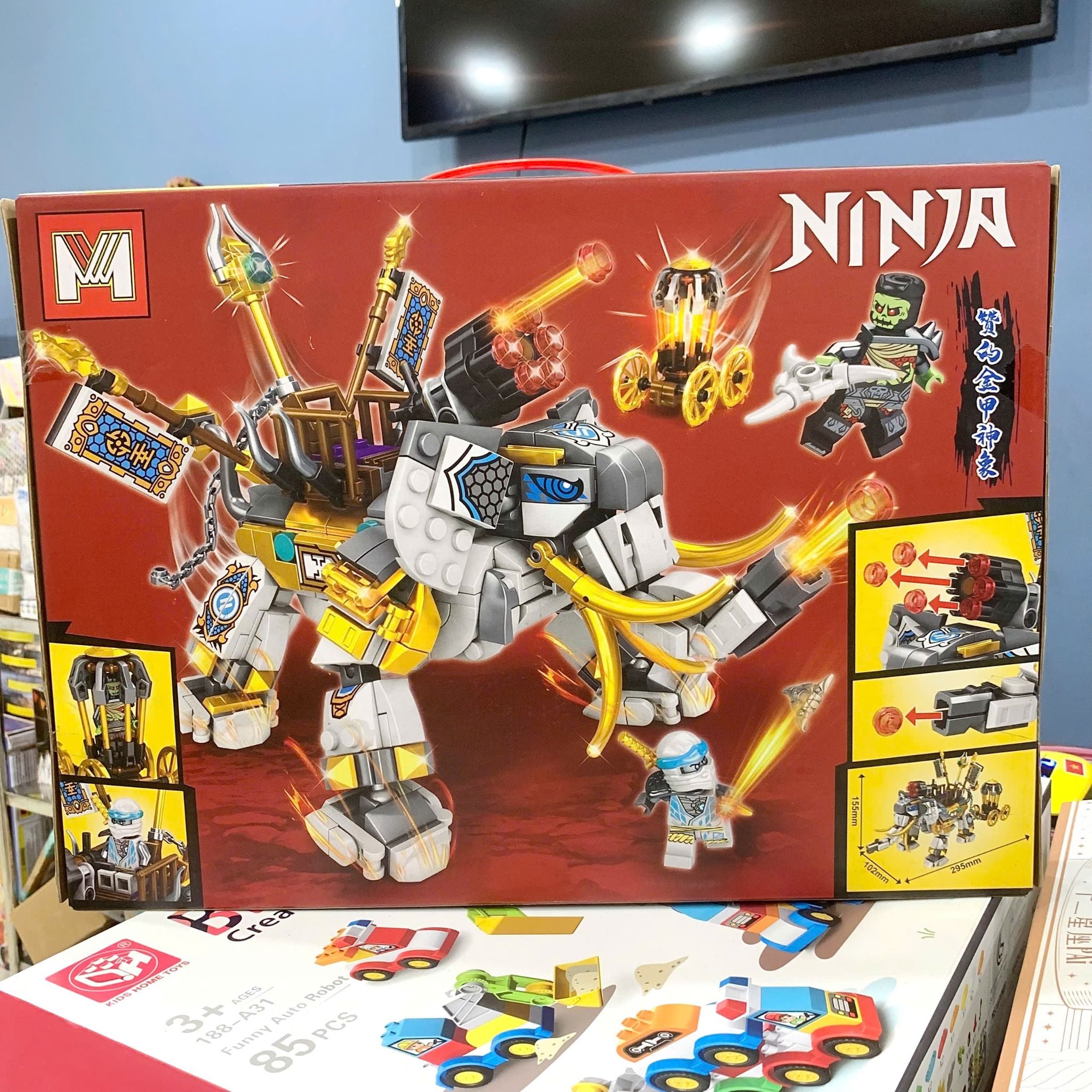  Đồ chơi lắp ráp : Bộ mô hình Ninja – Voi Chiến Thần, 578 mảnh, 6ages+, No. MG1622 