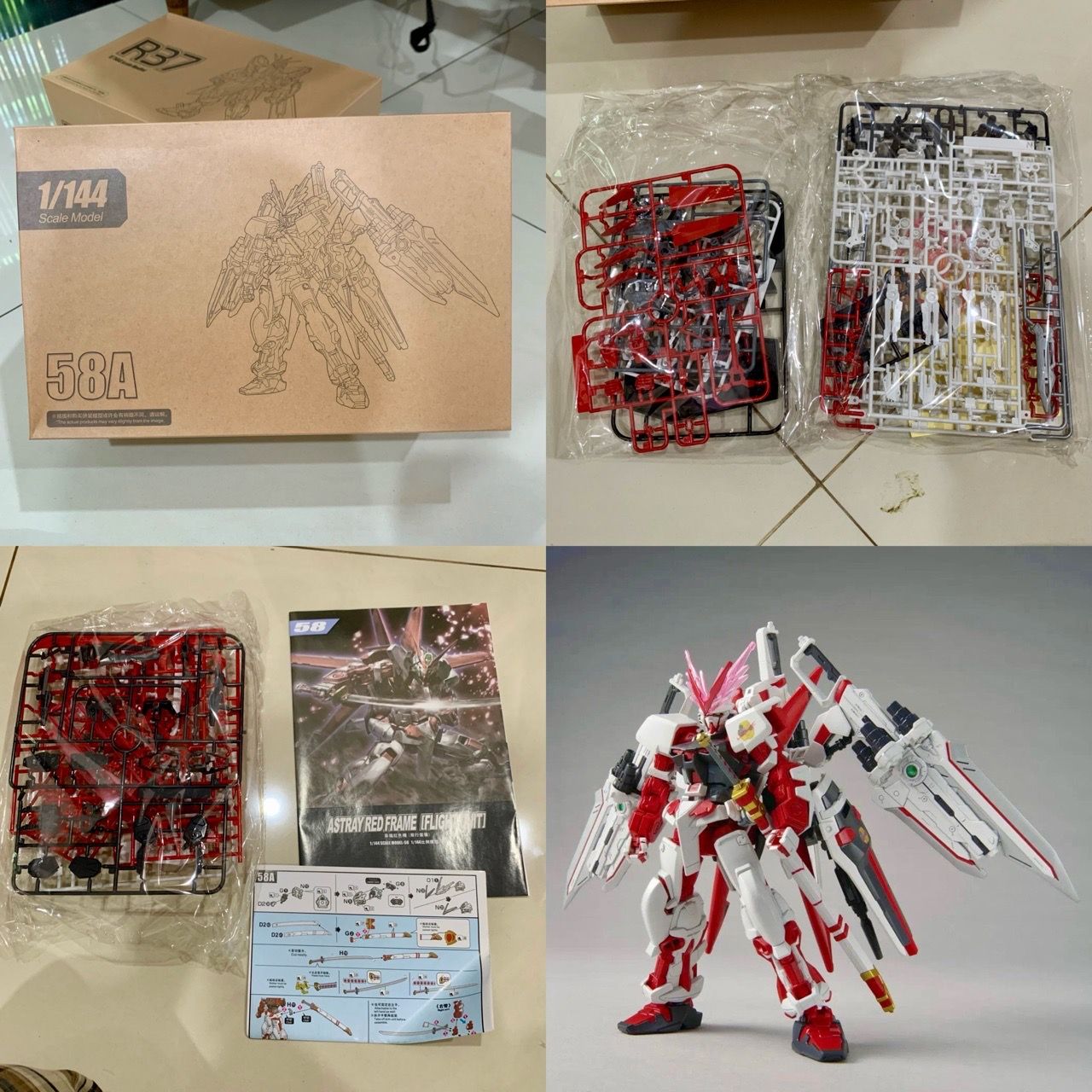 Đồ chơi lắp ráp : Bộ sưu tập mô hình Gundam 1/144 nhiều mẫu, 6ages+ 