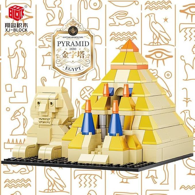  Đồ chơi lắp ráp : Bộ xếp mô hình kiến trúc Kim Tự Tháp Ai Cập ( Pyramid Egypt ) 315pcs 6+ No. XJ-9836 