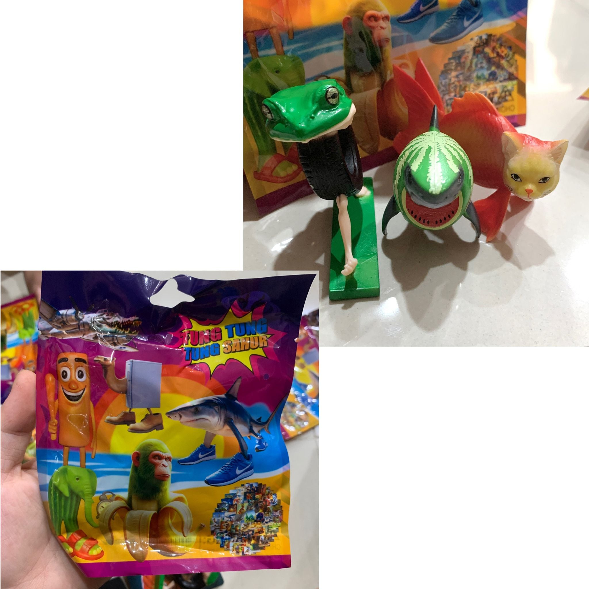  BLINDBAG : Lẻ 1 túi mù Tung Tung Sahur mô hình các nhân vật Brainrot ( BAO BÌ MỚI KHÁC THẺ BÊN TRONG ) 