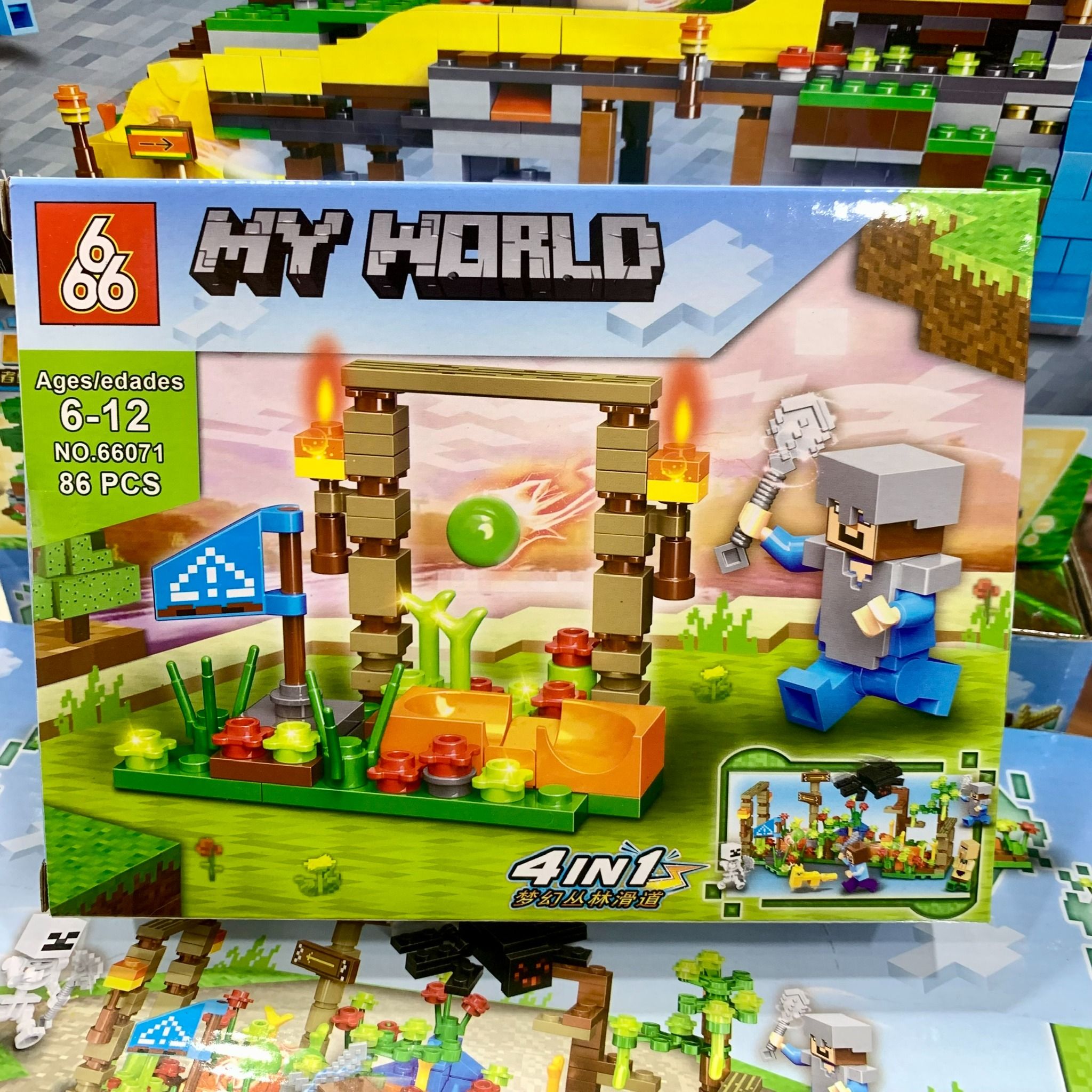  Đồ chơi lắp ráp : Bộ sưu tập nhiều mẫu Minecraft sáng tạo, 3ages, No. 66067, 66068, 66071, 470, D812-20, YZ7238-40 