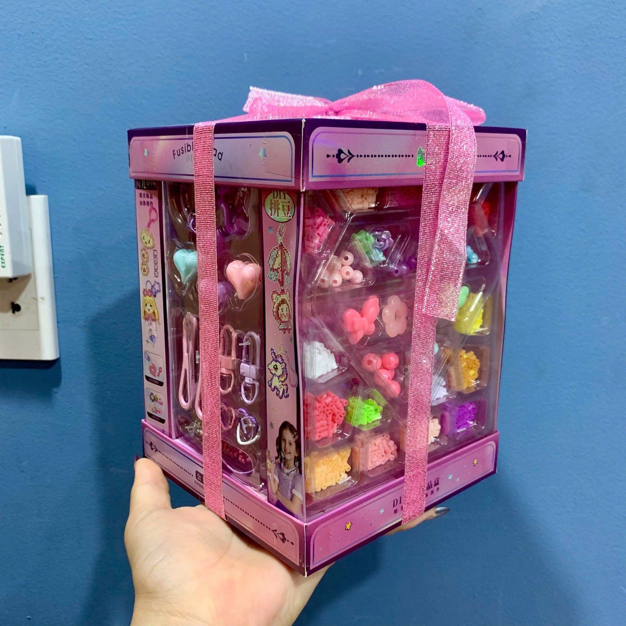  Đồ chơi nhập vai: Bộ hạt charm làm vòng tay dành cho bé gái rất đáng yêu, 5ages+, No. 16036, 16095 