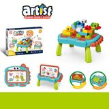  Đồ chơi giáo dục: Bộ bàn xếp hình kèm bàn vẽ khủng long 2in1 50pcs (Xanh dương) No. 188T-13 