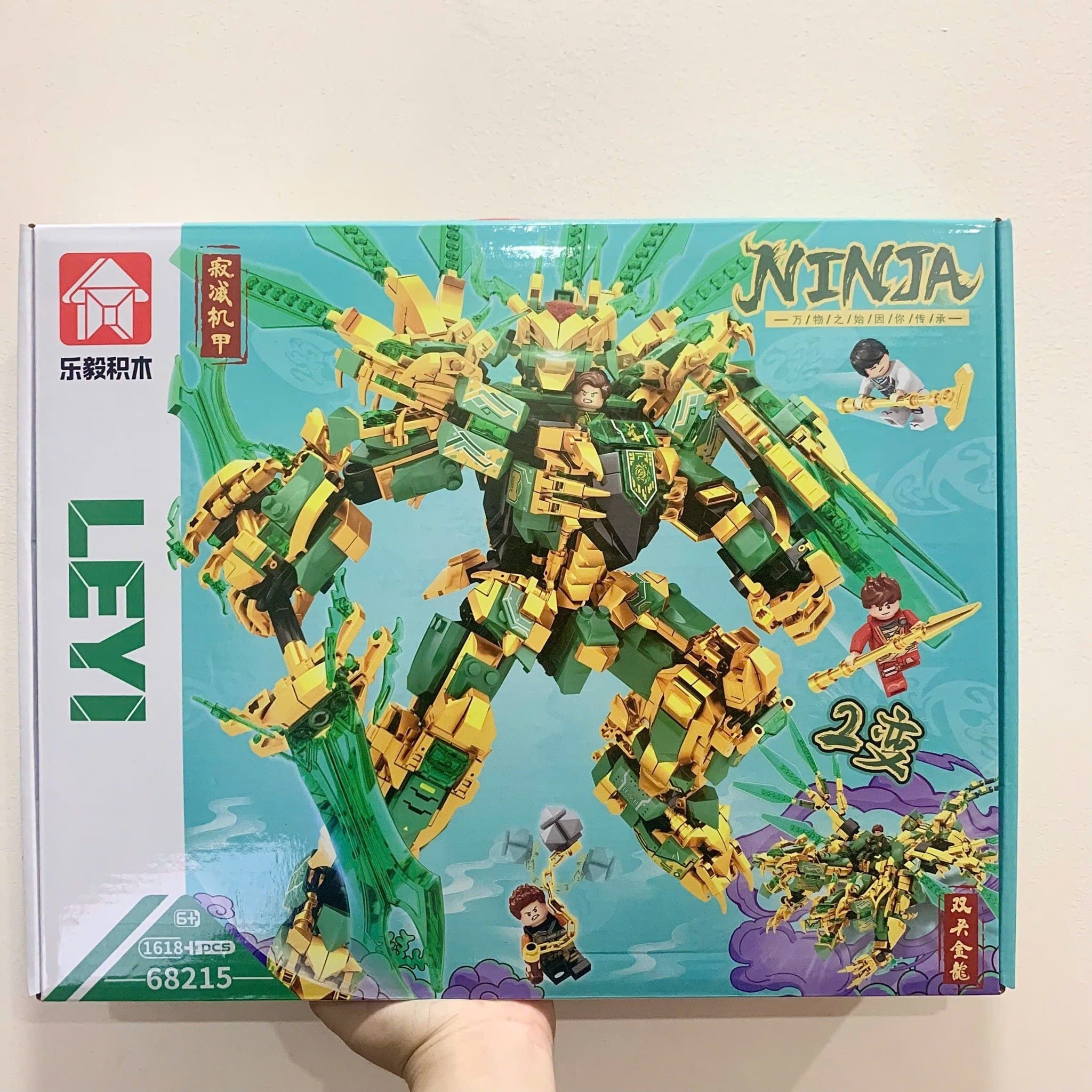  Đồ chơi lắp ráp : Bộ Lắp Ráp Robot Ninja Biến Hình 2 Trong 1 – Hơn 1600-2000 Chi Tiết, 6ages+, No. 68215, 68235, 68255 