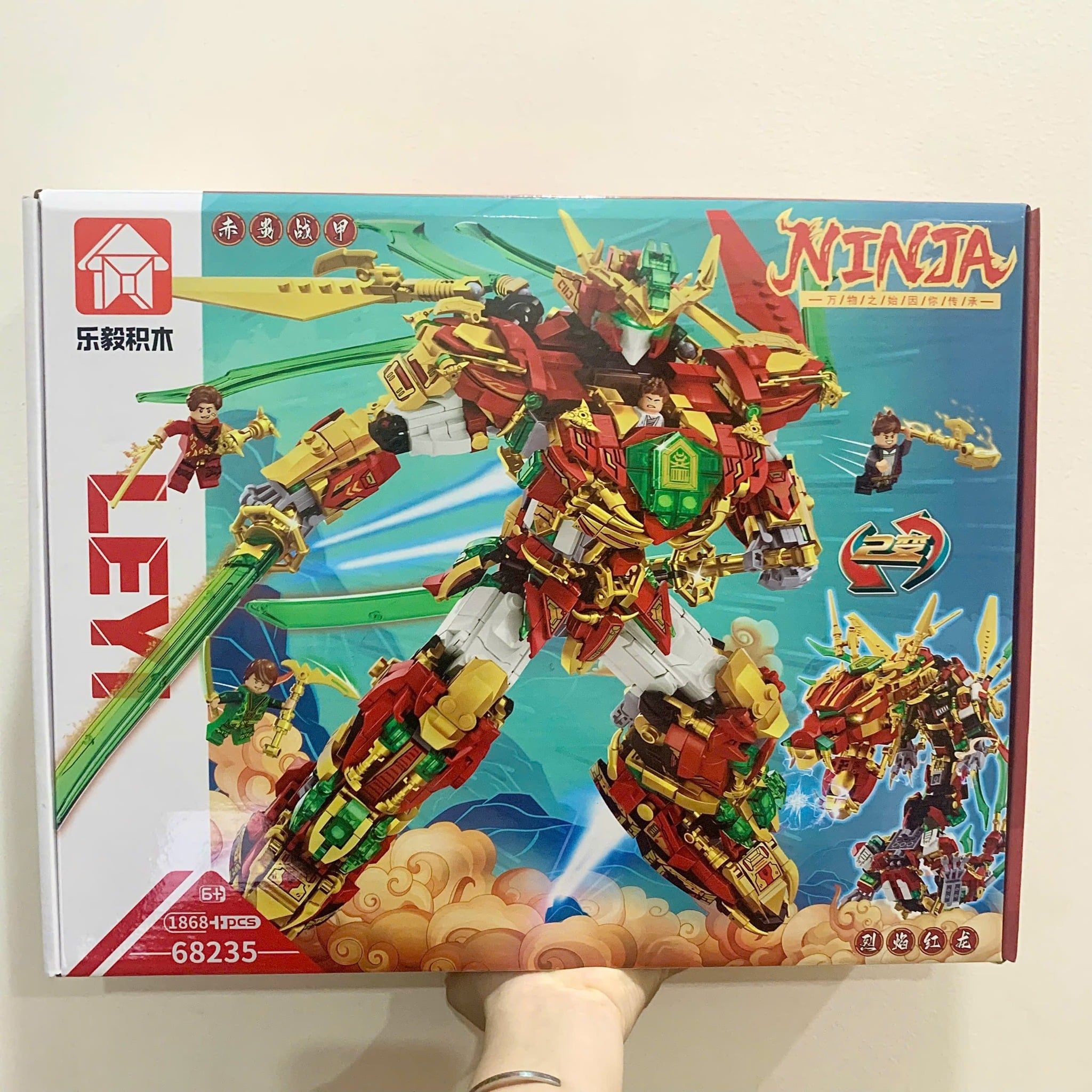  Đồ chơi lắp ráp : Bộ Lắp Ráp Robot Ninja Biến Hình 2 Trong 1 – Hơn 1600-2000 Chi Tiết, 6ages+, No. 68215, 68235, 68255 